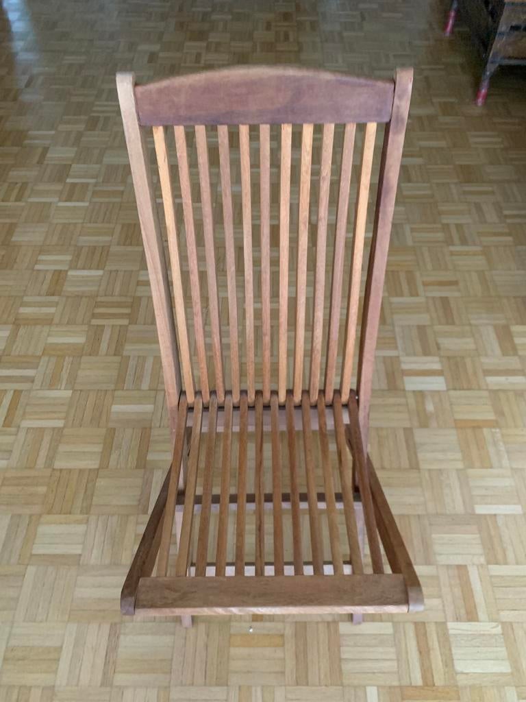 Teakhouten klapstoel, Ophalen, Zo goed als nieuw, Hout, Inklapbaar