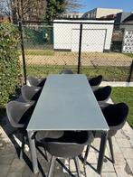 Tuintafel met 8 stoelen, Ophalen, Gebruikt, Aluminium, 8 zitplaatsen