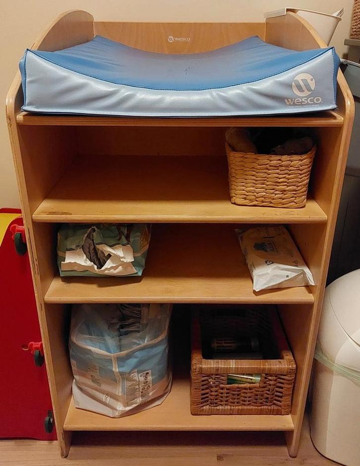 Belle table à langer Wesco avec rangement, Kinderen en Baby's, Kinderkamer | Inrichting en Decoratie, Gebruikt, Ophalen