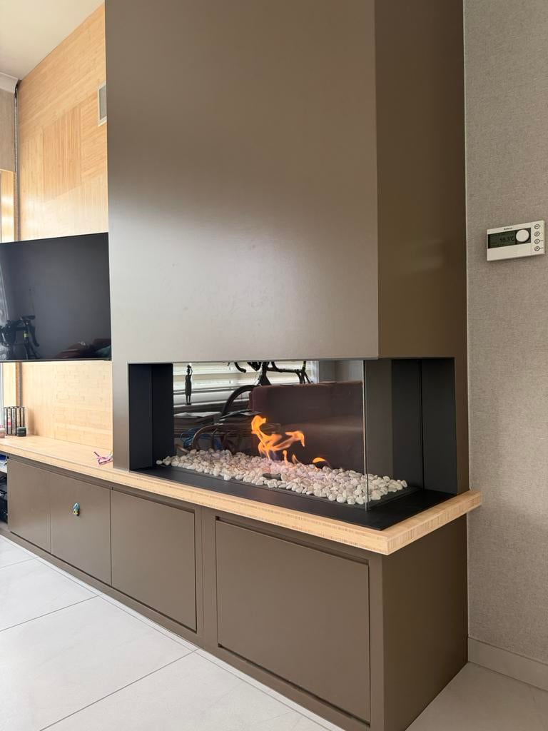 Bellfires ( Barbas ) Corner Bell Medium inbouw gashaard, Huis en Inrichting, Haarden, Ophalen, Zo goed als nieuw, Gashaard