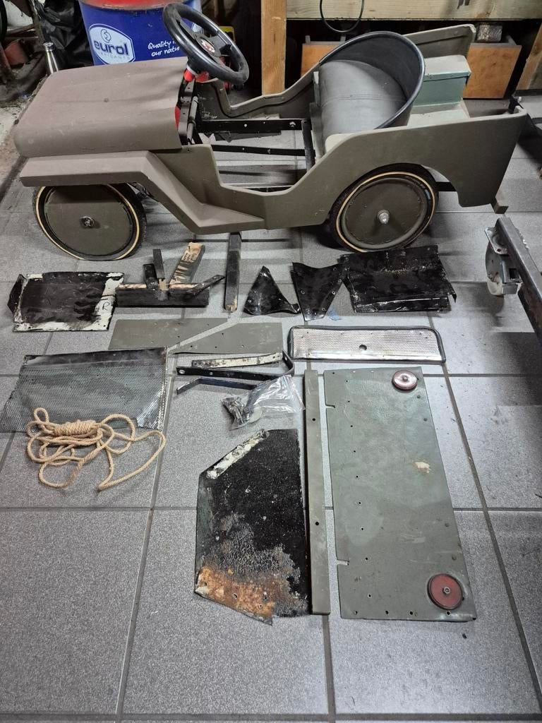 Trapauto  Willys jeep, Antiek en Kunst, Antiek | Speelgoed, Ophalen