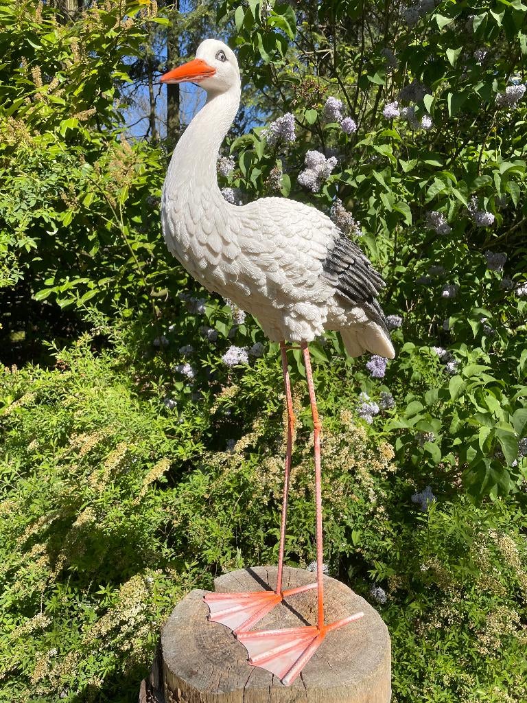 Cigogne, jardin, bébé, ferme, étang, zoo 80cm, Jardin & Terrasse, Statues de jardin, Enlèvement, Neuf, Synthétique, Animal