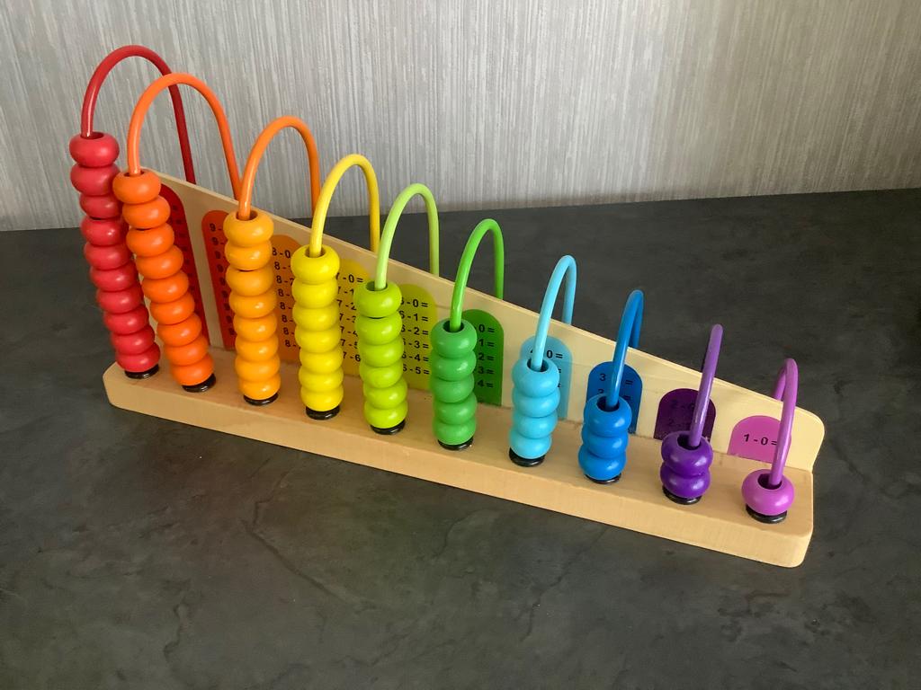 Houten speelgoed telraam (15x28 cm), Kinderen en Baby's, Speelgoed | Educatief en Creatief, Ophalen of Verzenden, Zo goed als nieuw