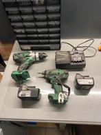 Hitachi vijsmachine / slagschroevendraaier in koffer, Ophalen of Verzenden, Zo goed als nieuw