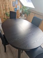 Deelbare tafel rond en ovaal met stoelen, Huis en Inrichting, Ophalen, Ovaal