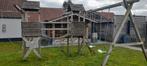 Speeltoren met glijbaan,2 schommels, klimrek, Kinderen en Baby's, Speelgoed | Buiten | Speeltoestellen, Ophalen, Gebruikt, Schommel