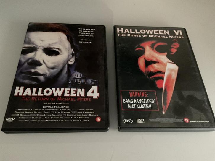 2 DVD’s: Halloween 4 en Halloween 6, Cd's en Dvd's, Dvd's | Horror, Zo goed als nieuw, Ophalen of Verzenden