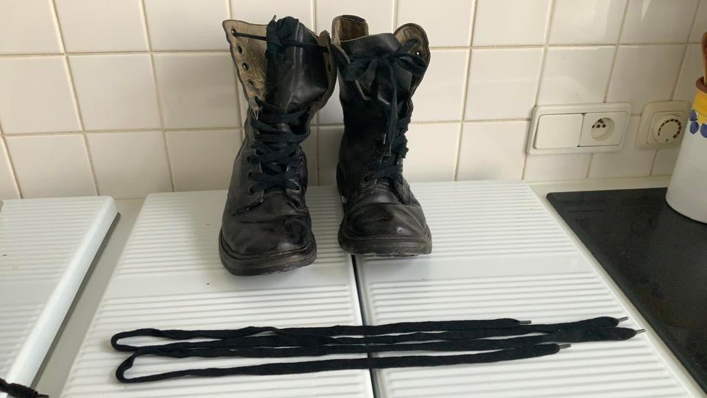 Legerschoenen, Zwart, Overige typen, Ophalen of Verzenden, Gedragen