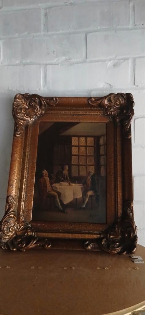 Schilderij baert 17-18eeuw,mooie staat!, Ophalen of Verzenden