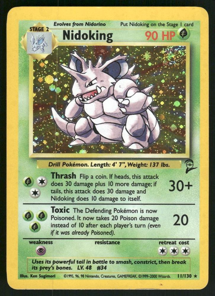 Nidoking 11/130 - Base Set 2 (NM), Hobby en Vrije tijd, Verzamelkaartspellen | Pokémon, Gebruikt, Verzenden