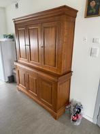 Eiken kast 2 delig, Huis en Inrichting, Kasten | Kleerkasten, Ophalen, Gebruikt, Eikenhout, Met deur(en)