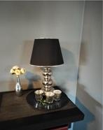 Luxe Tafellamp Chroom/Zwart | Hotel Chique / Richmond Stijl, Huis en Inrichting, Ophalen, Zo goed als nieuw, Minder dan 50 cm