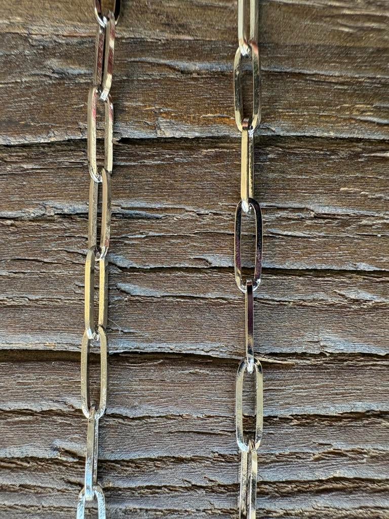 Paperclip ketting, Enlèvement ou Envoi, Comme neuf, Argent, Autres matériaux