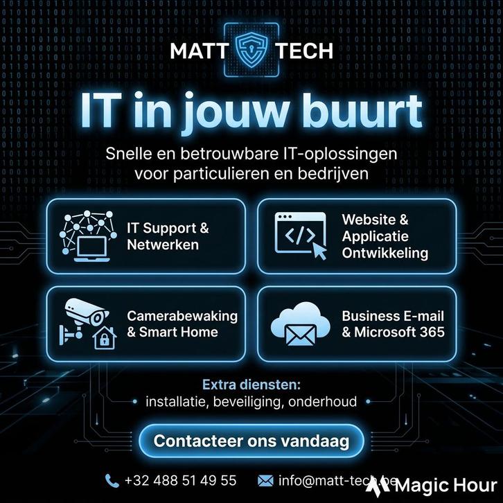 IT in jouw buurt – MATT TECH, Computers en Software, Overige Computers en Software, Nieuw, Ophalen of Verzenden