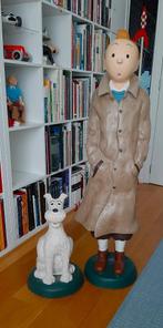 Groot beeld van Kuifje en Sneeuw H. 1m30cm, Ophalen of Verzenden, Kuifje, Gebruikt, Beeldje of Figuurtje