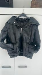 Veste en cuir Zara, Kleding | Dames, Jassen | Winter, Ophalen of Verzenden, Gedragen, Maat 38/40 (M), Zwart