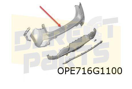 Opel Mokka B (11/20-) achterbumper (bij park control) (te sp, Auto-onderdelen, Carrosserie, Bumper, Opel, Achter, Nieuw, Verzenden