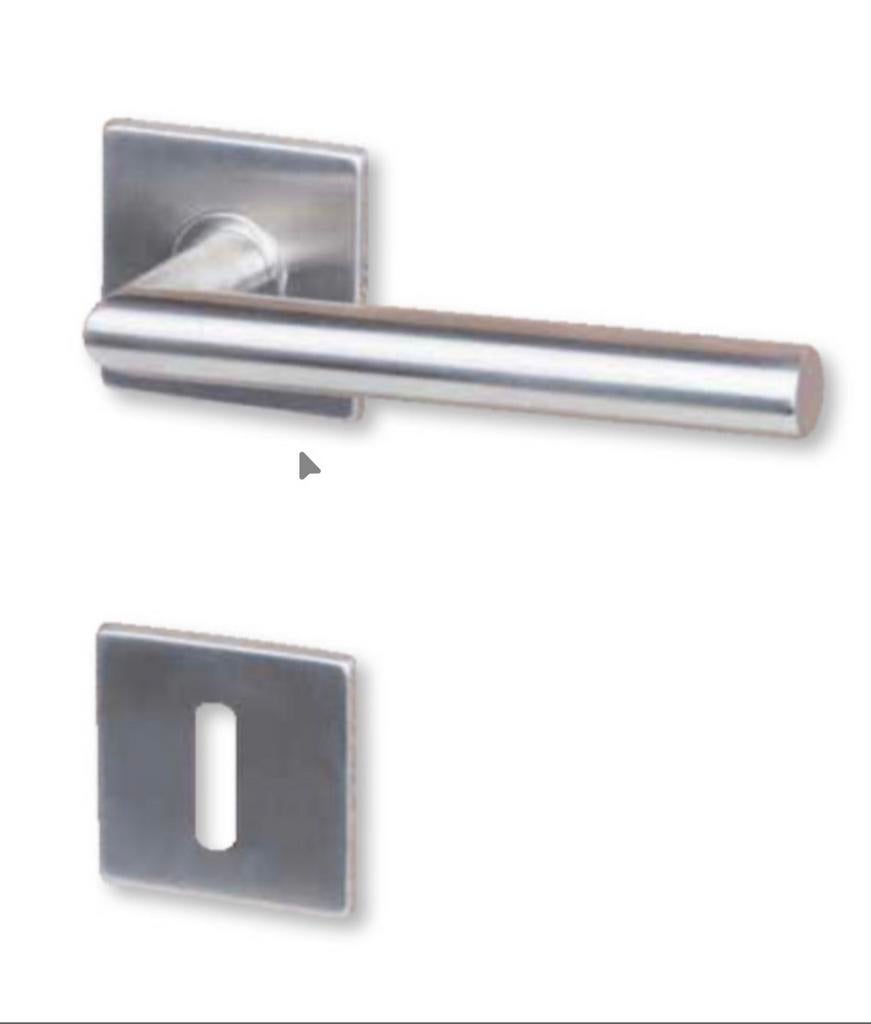 Poignées (clenches) inox (lot pour 8 portes), Enlèvement, Neuf, Autres types, Inox