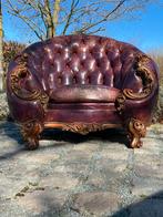 Uniek model antieke Barock chesterfield fauteuil, Antiquités & Art, Enlèvement
