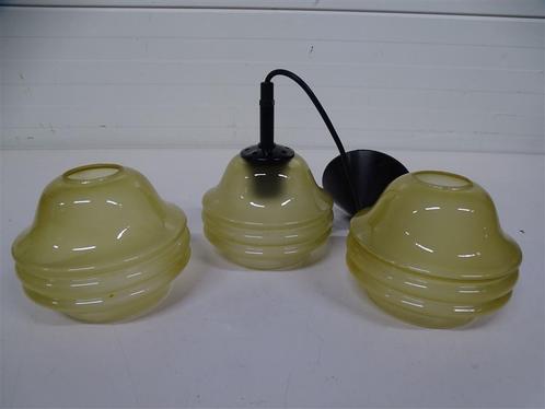 A6788. Set van 3 vintage lampenkappen uit de jaren 40, Huis en Inrichting, Lampen | Lampenkappen, Gebruikt, Ophalen of Verzenden