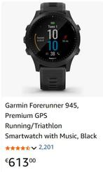 Montre Garmin Foreunner 945, Zwart, Garmin, GPS, Ophalen of Verzenden