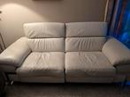 designzetel in beige leder, Huis en Inrichting, Ophalen, Zo goed als nieuw, Leer