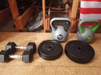 fitness gerief, Sport en Fitness, Fitnessmaterialen, Ophalen, Zo goed als nieuw, Halterset