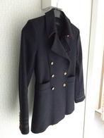 Donker blauwe wollen Damesmantel, Kleding | Dames, Ophalen, Maat 34 (XS) of kleiner