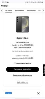 Samsung galaxy s24 plus + galaxy watch +galaxy buds, Noir, 10 mégapixels ou plus, Enlèvement, 256 GB