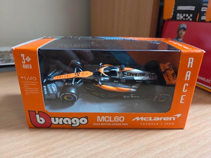 Bubago formule 1 cm laren mcl60 norris 1/43e, Hobby en Vrije tijd, Modelauto's | 1:43, Nieuw, Auto, Ophalen of Verzenden