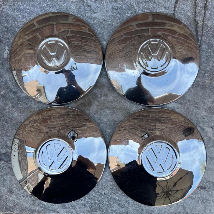 VW Chromen Wieldop 4x130 Kever KG T14 1968->, Auto diversen, Auto-accessoires, Gebruikt, Ophalen of Verzenden