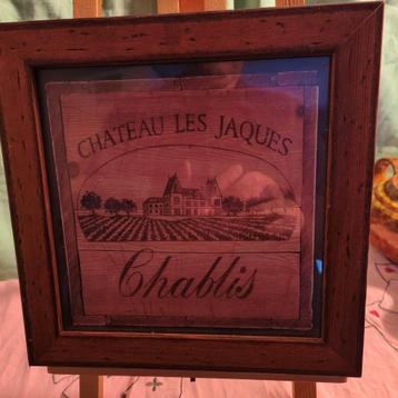 Bruine kader met afbeelding van "Kasteel in Chablis" beschikbaar voor biedingen