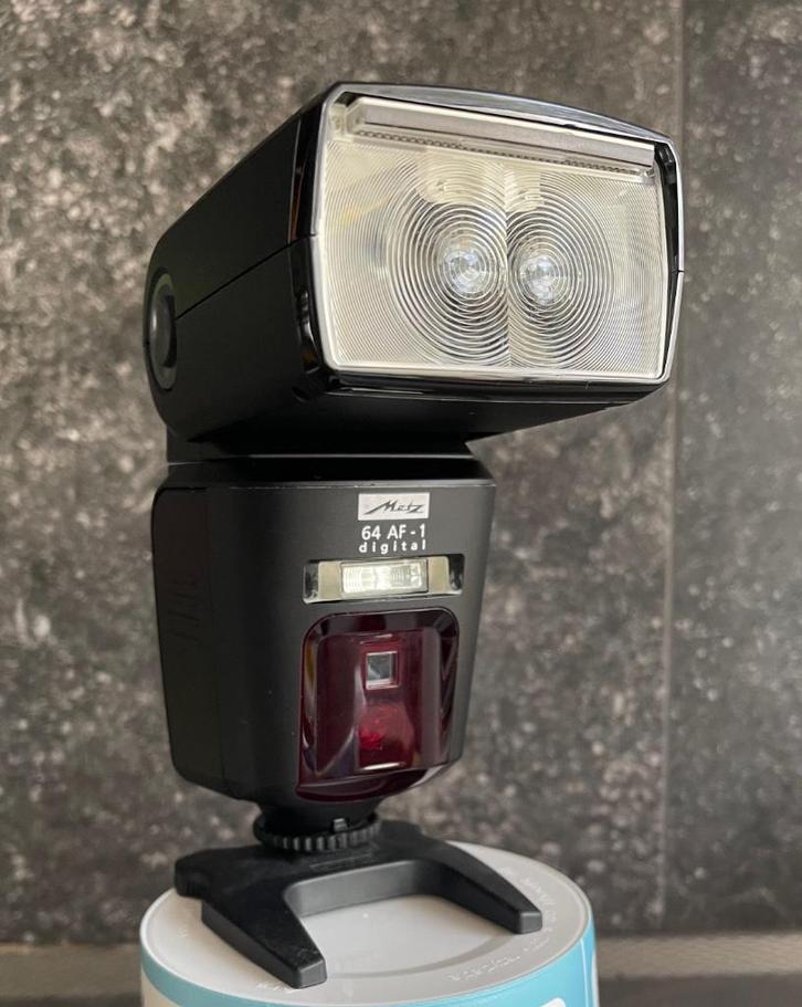 METZ 64 AF-1 Digital Flitser Touch+WOFI Design lamp, Audio, Tv en Foto, Foto | Flitsers, Zo goed als nieuw, Nikon, Kantelbaar