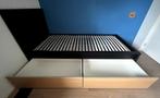 Malm bed IKEA, Huis en Inrichting, Ophalen, 90 cm, Eenpersoons, Zwart