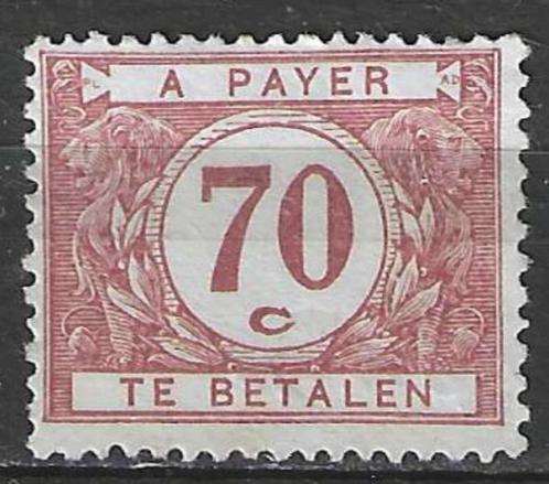 Belgie 1922 - OBP 41TX - Takszegel 70 c. (ZG), Postzegels en Munten, Postzegels | Europa | België, Postfris, Zonder gom, Verzenden