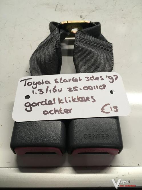 Toyota Startlet 1.3 16v 1997 2500118  Gordelinsteek achter, Auto-onderdelen, Interieur en Bekleding, Gebruikt, Ophalen of Verzenden