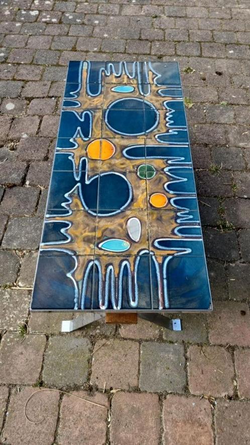 lage salontafel vintage, Huis en Inrichting, Tafels | Salontafels, Gebruikt, Minder dan 50 cm, 100 tot 150 cm, Minder dan 50 cm