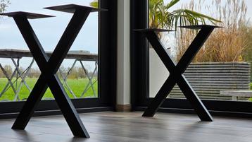Tafelpoten NIEUW Design zwart staal kruis onderstel tafel. beschikbaar voor biedingen