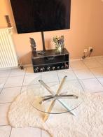 Table, Maison & Meubles, Tables | Tables à manger, Enlèvement, Utilisé, Rond, Verre