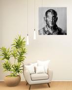 Schilderij peinture painting ‘Head02’ 50x50, Ophalen, 50 tot 75 cm, Schilderij, 50 tot 75 cm
