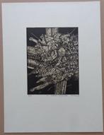 YVES DOARE/ LES ENTRAINS / LINO CHINE COLLE / 38x29cm / SIG, Ophalen of Verzenden