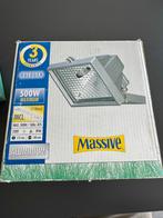 Massive Halogeenspot 500W IP44 nieuw, Doe-het-zelf en Bouw, Bouwverlichting, Ophalen, Nieuw, 200 tot 500 watt, Lamp met armatuur
