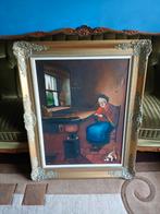 2 prachtige oude grote gesingeerde schilderijen, Antiek en Kunst, Ophalen of Verzenden