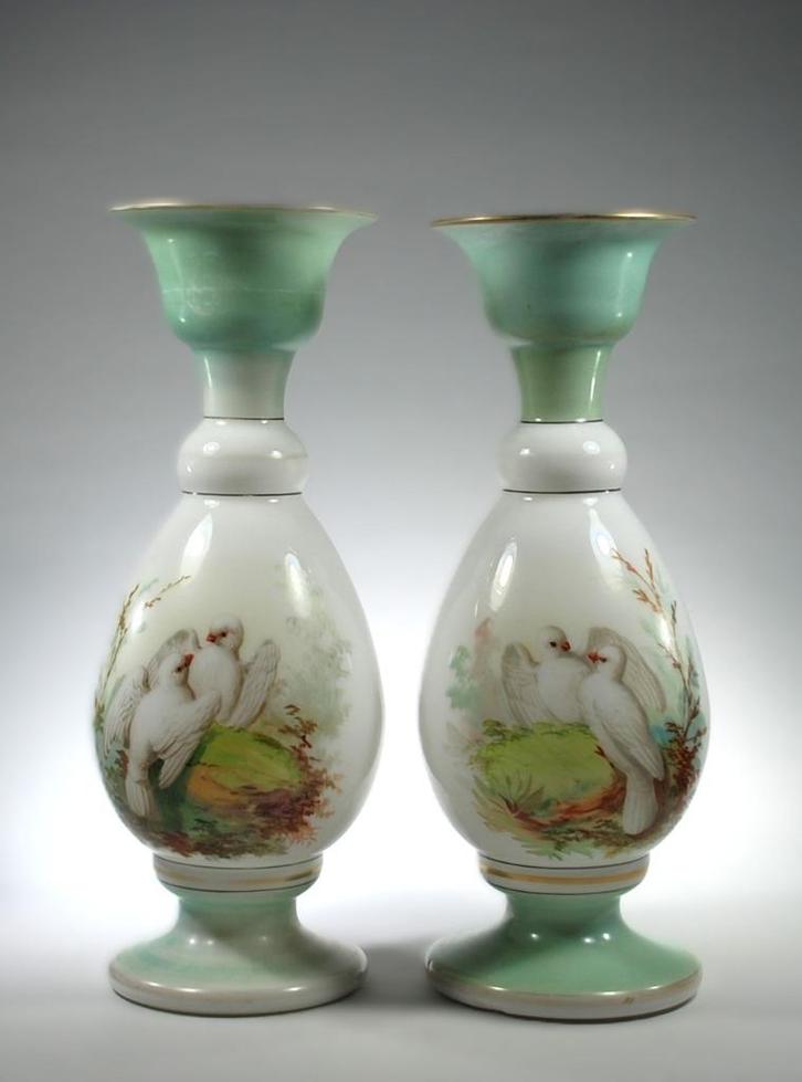Val Saint Lambert - Paire de Vases - VSL - Val St Lambert, Antiek en Kunst, Antiek | Glaswerk en Kristal, Ophalen of Verzenden