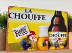 Metalen reclamebord La Chouffe, Ophalen of Verzenden, Nieuw, Reclamebord, Plaat of Schild