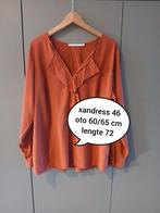 Blouze xandres 46, Bruin, Maat 46/48 (XL) of groter, Ophalen of Verzenden, Zo goed als nieuw