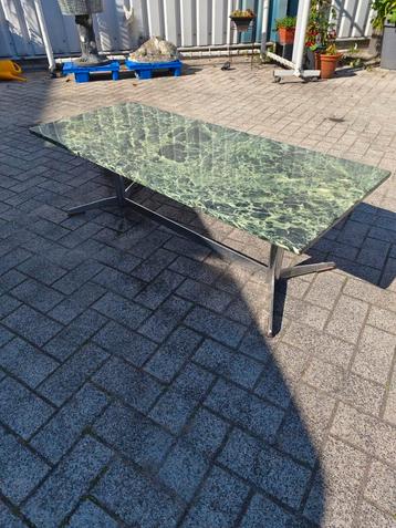 Vintage Salontafel Groen Marmer '60s beschikbaar voor biedingen