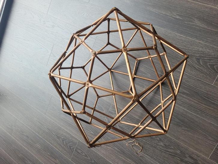Truncated Icosahedron / Afgeknotte Icosaëder uit Koper, Antiek en Kunst, Kunst | Overige Kunst, Ophalen