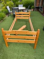 Houten eenpersoonsbedframe en lattenbodem, Ophalen, Gebruikt, 90 cm, Eenpersoons
