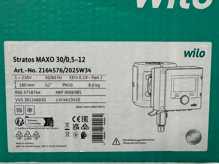 Pompe chauffage Wilo neuve, Bricolage & Construction, Chauffage & Radiateurs, Neuf, Radiateur, Moins de 200 watts, Haut rendement (HR)